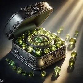 Profile image highlighting a radiant peridot gemstone, the birthstone for August